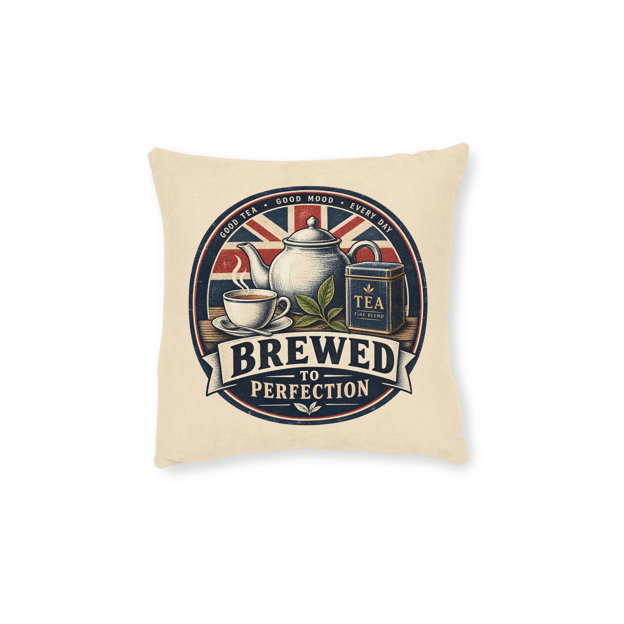 Square Cushion – Brewed to Perfection | Tea Cushion