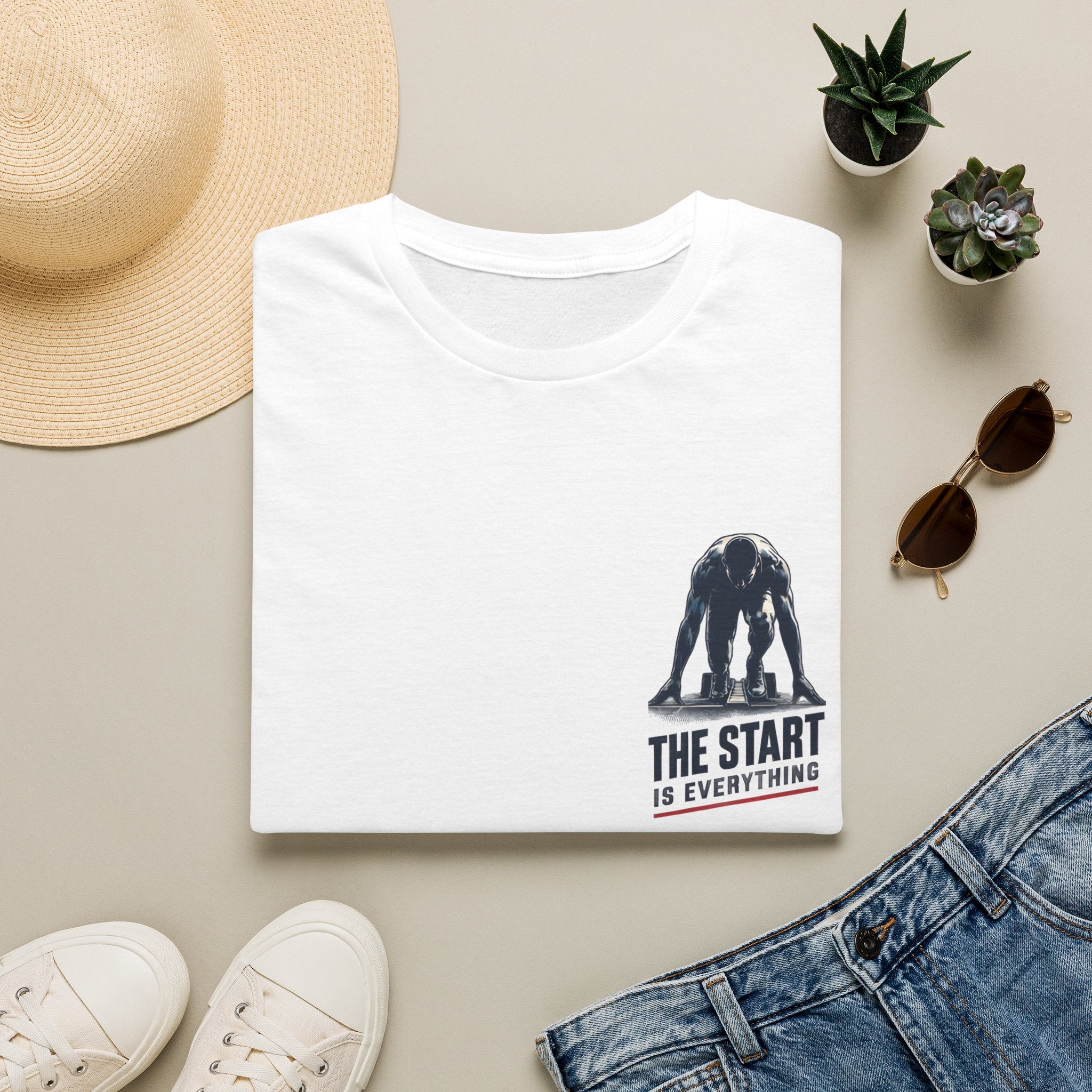 Unisex T-Shirt – The Start Is Everything | Runners T-Shirt