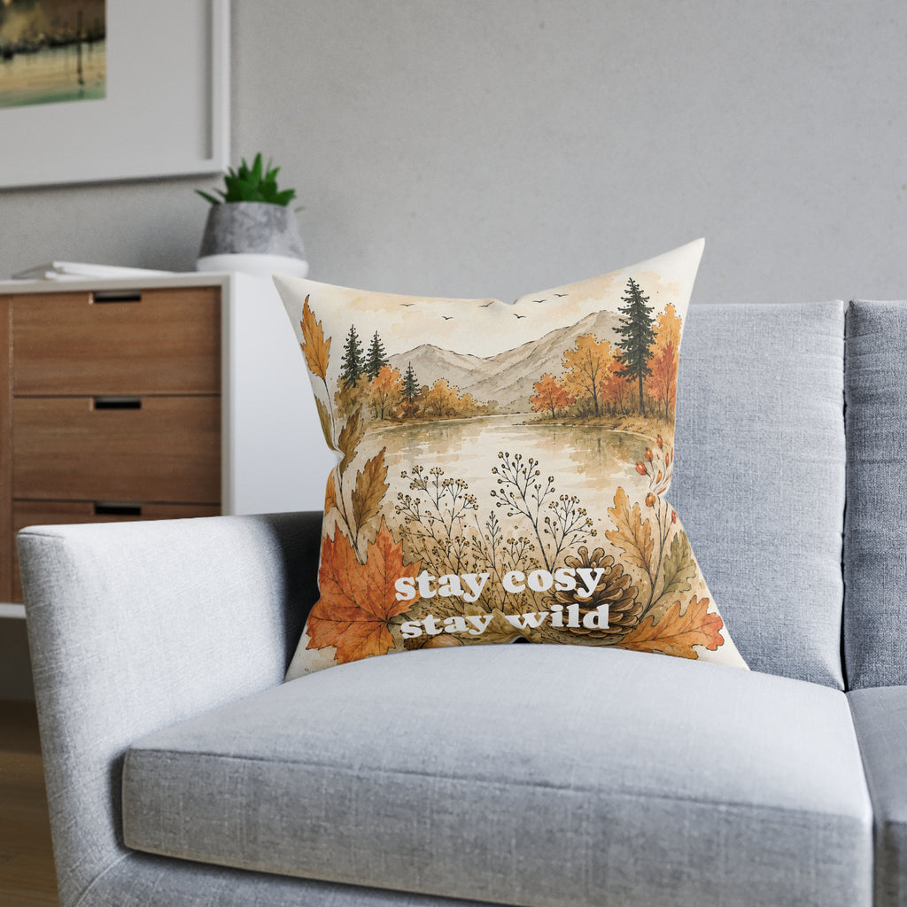 Square Cushion - stay cosy stay wild