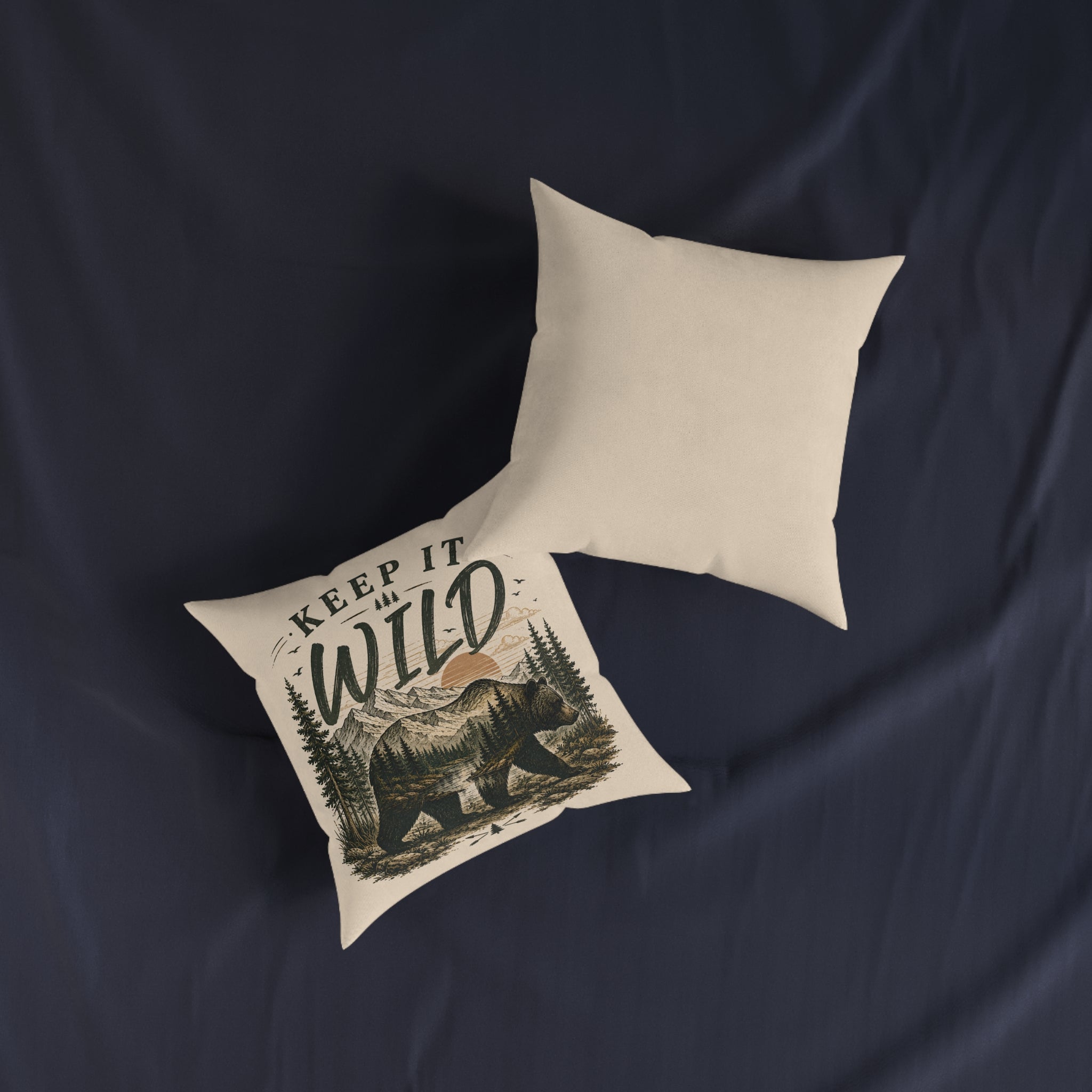 Square Cushion - Keep It Wild Bear