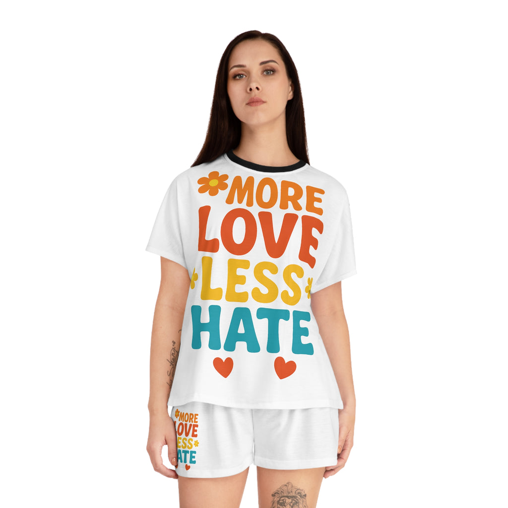Women's Pyjama Set - More Love Less Hate Design