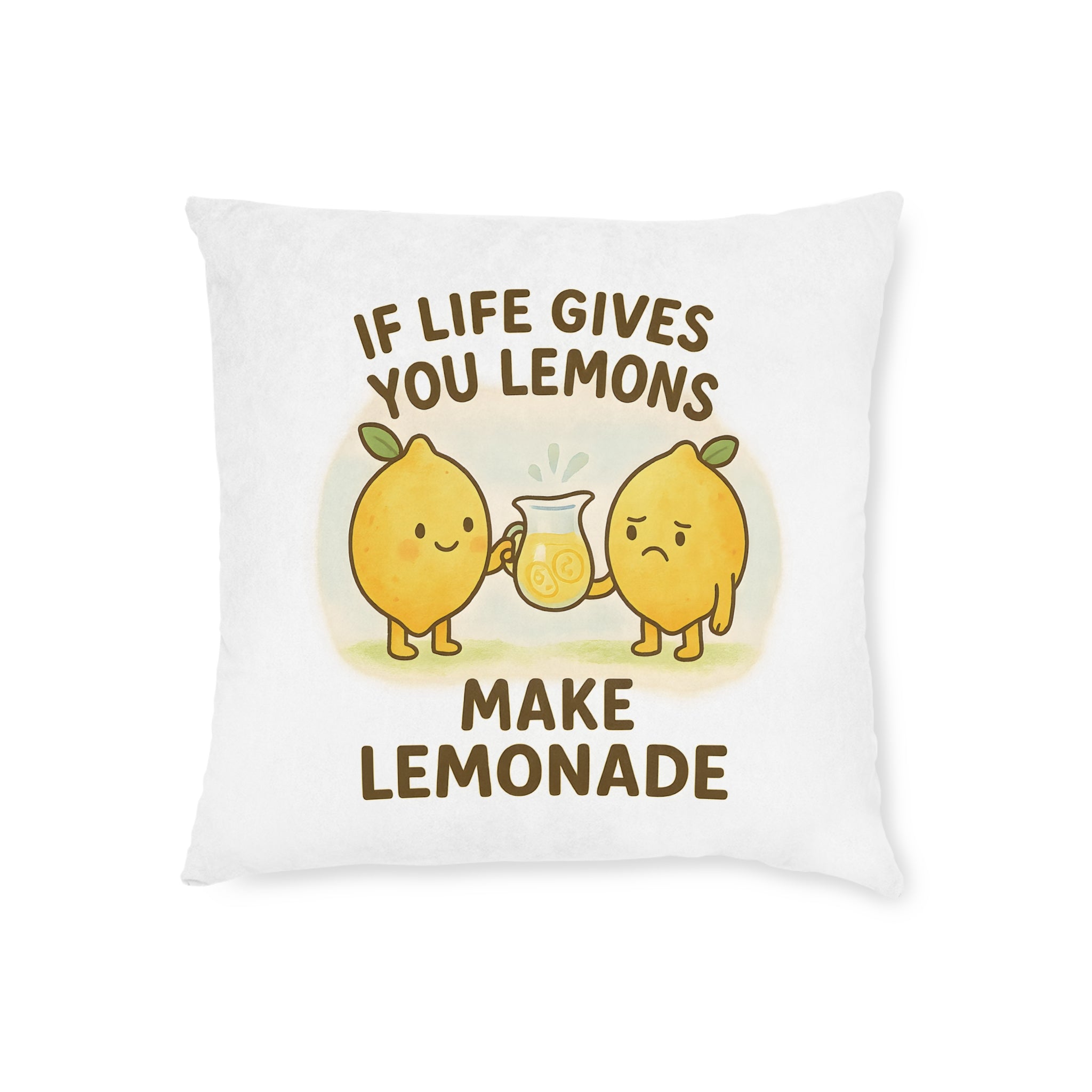 Square Cushion - If Life Gives You Lemons Make Lemonade Design