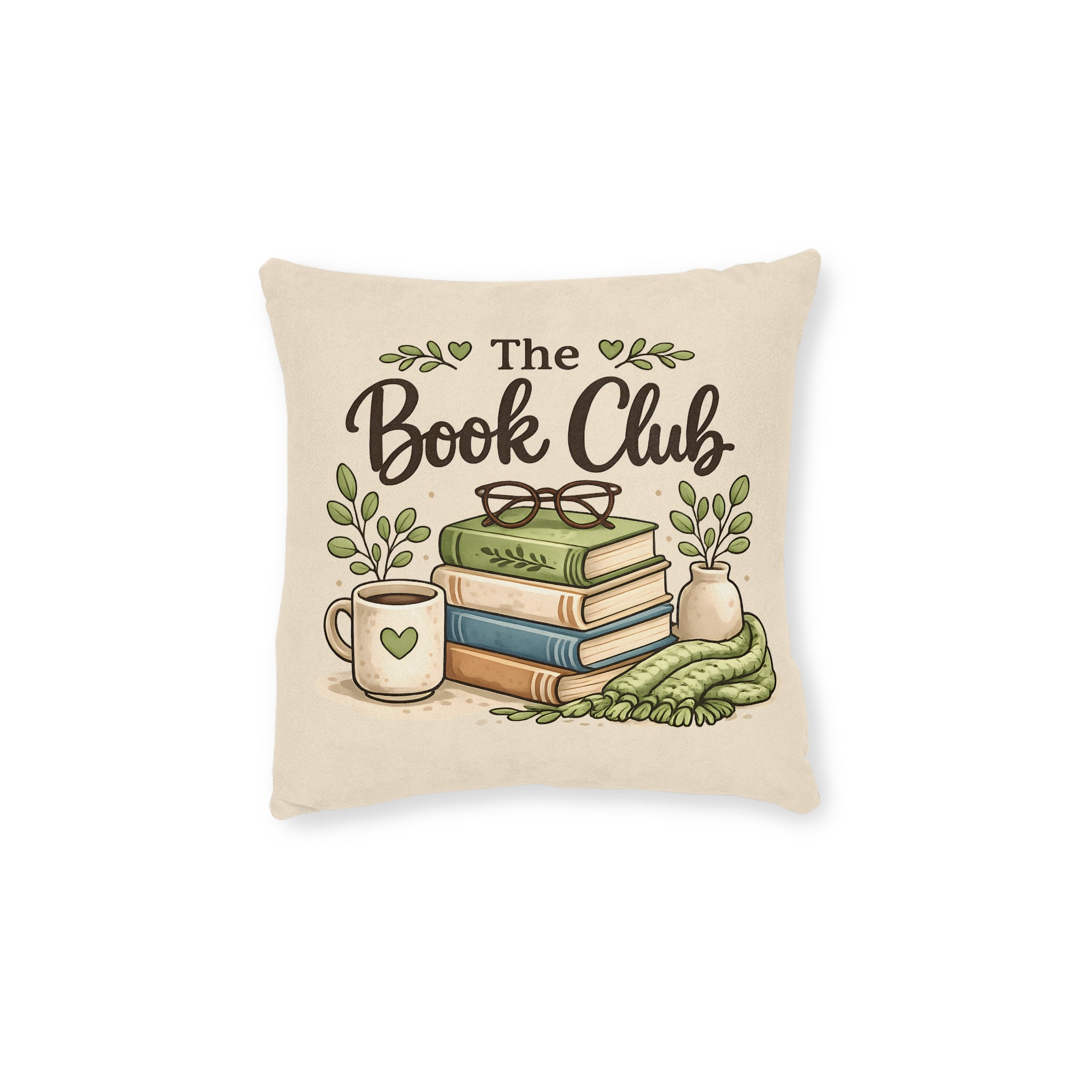 Square Cushion – The Book Club | Reading Cushion for Book Lovers