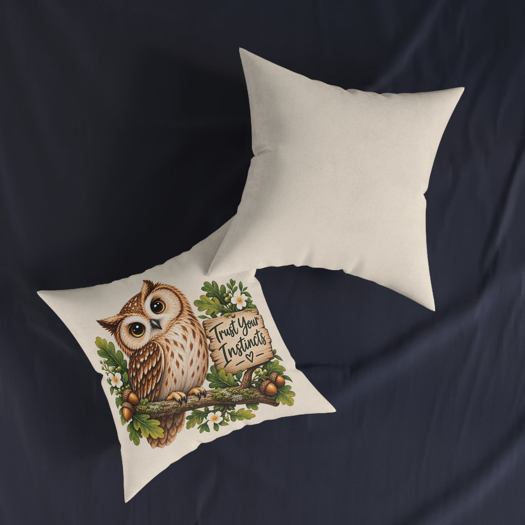 Square Cushion - Trust Your Instincts - Owl