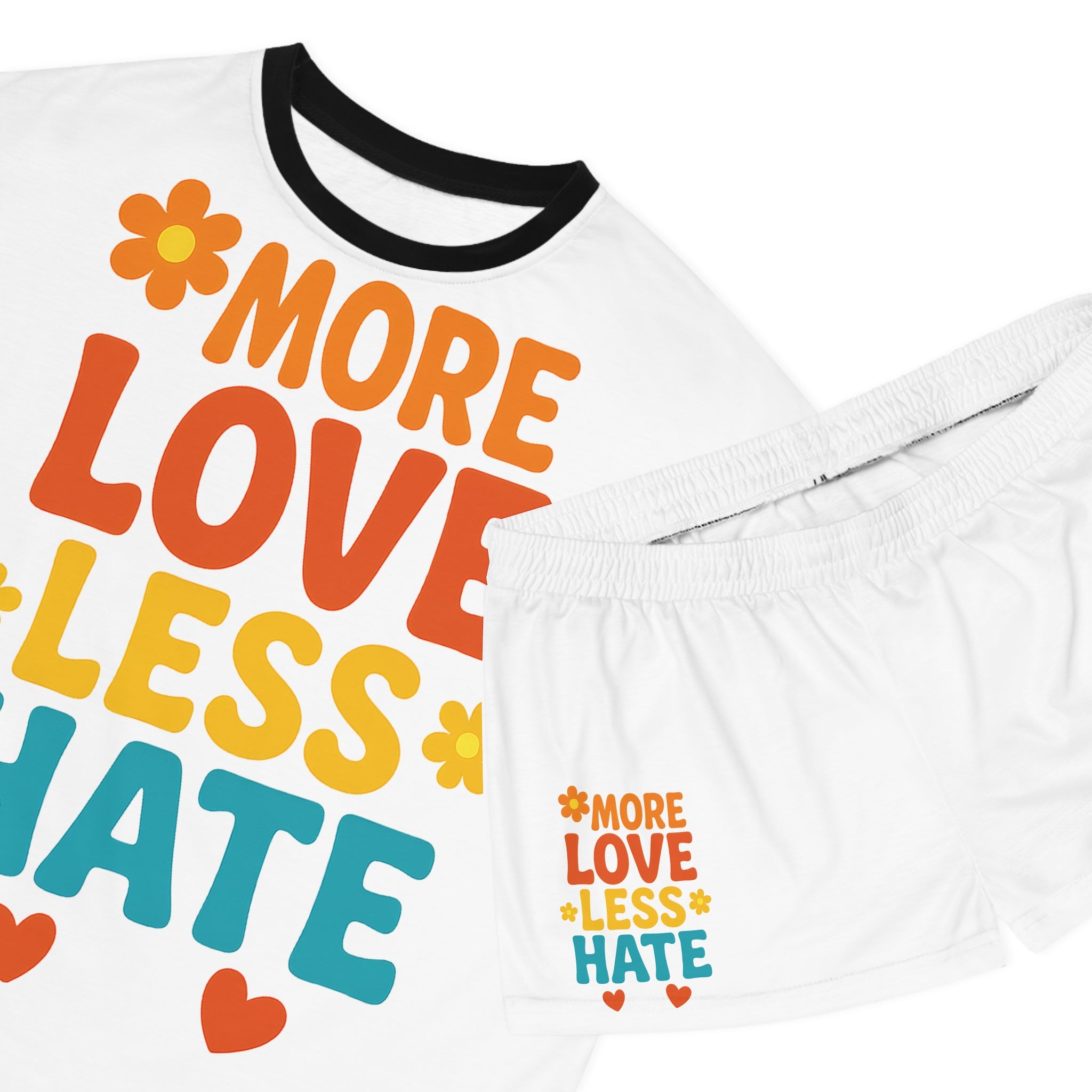 Women's Pyjama Set - More Love Less Hate Design