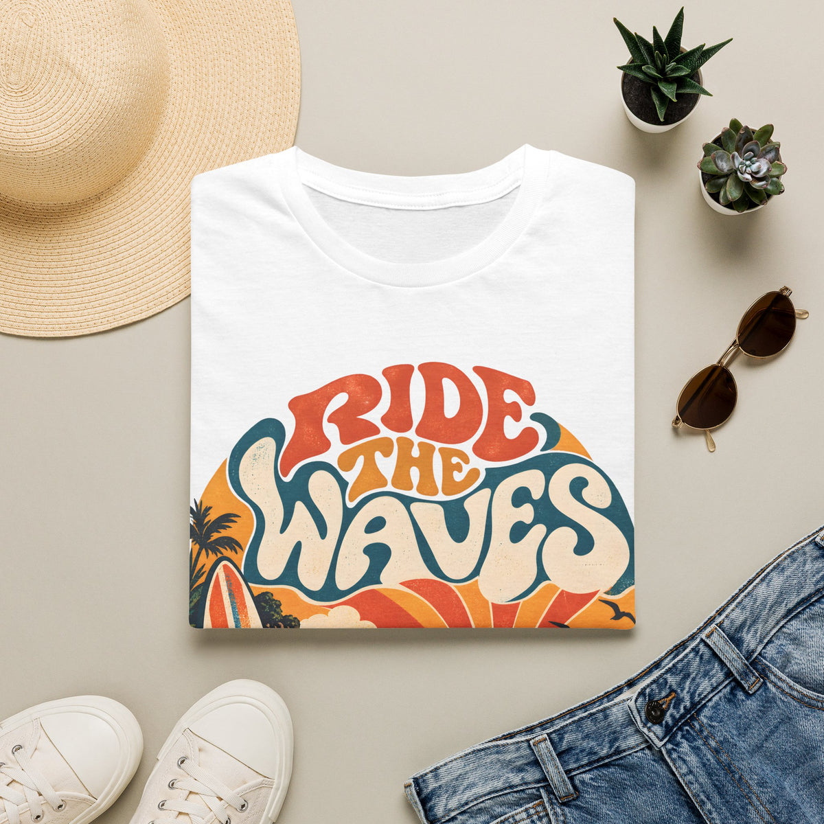 Unisex T-Shirt – Ride the Waves | Coastal Lifestyle T-Shirt