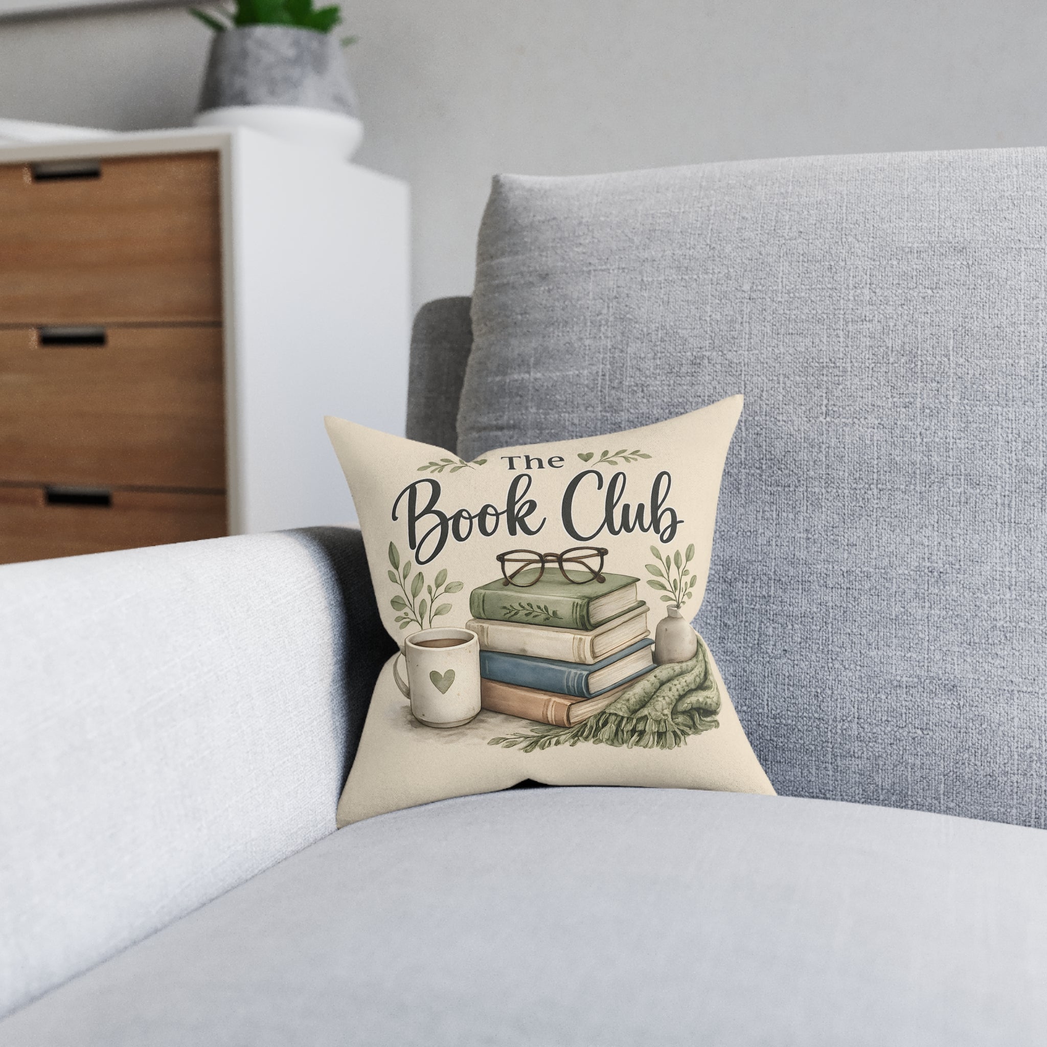 Square Cushion - The Book Club