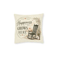 Square Cushion - Happiness Grows Here | Garden & Nature Home Decor