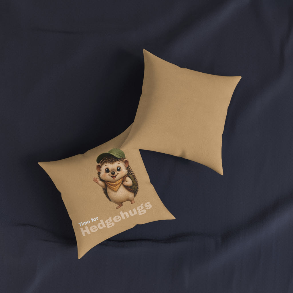 Square Cushion – Time for Hedgehugs | Hedgehog Lover Cushion