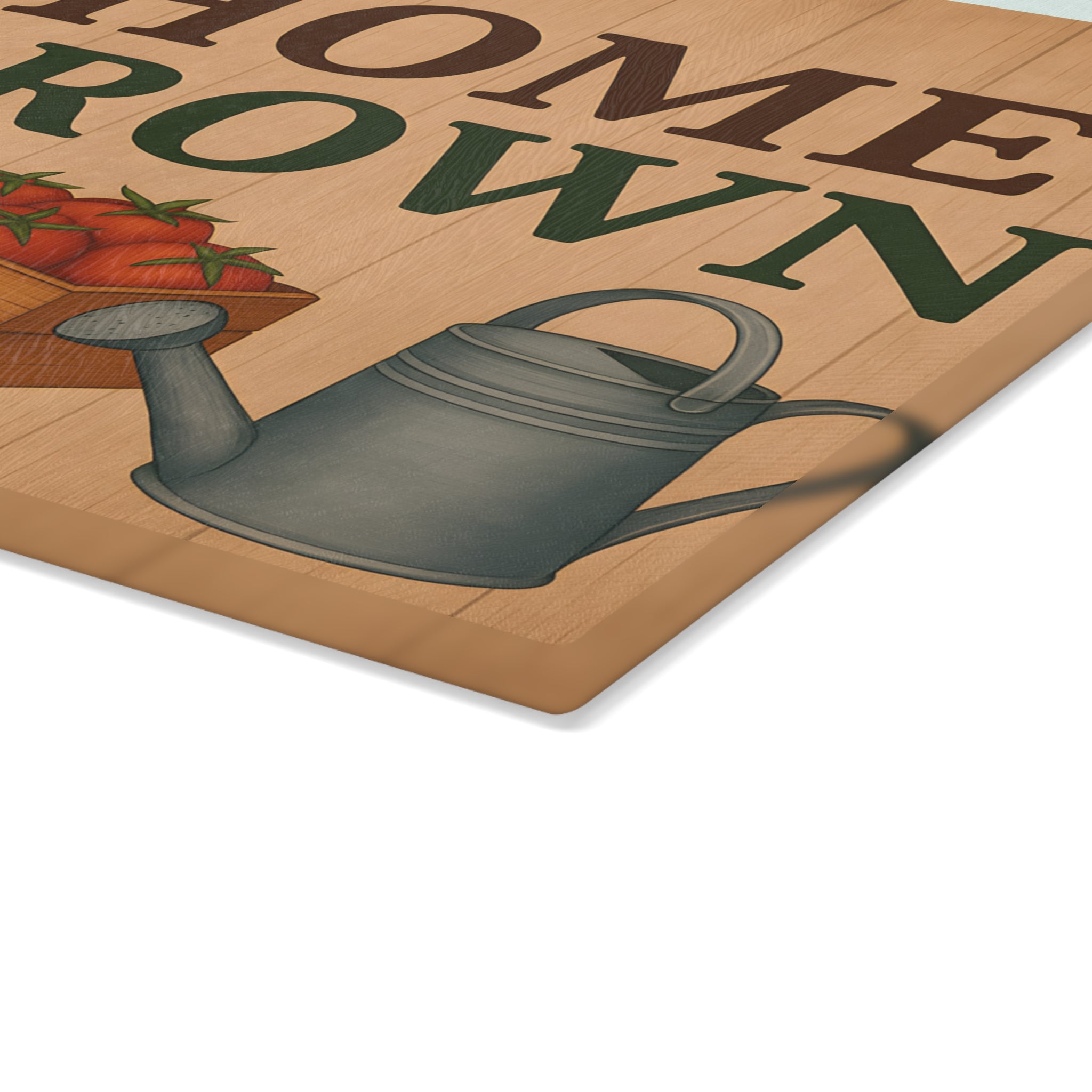 Glass Cutting Board - Home Grown Farm Fresh Design