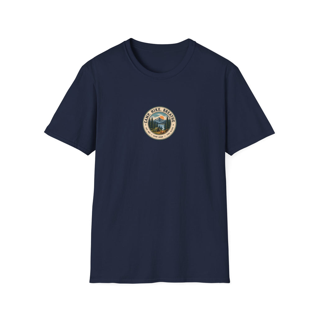 Unisex T-Shirt – Camp. Hike. Breathe. | Outdoor Adventure Tee
