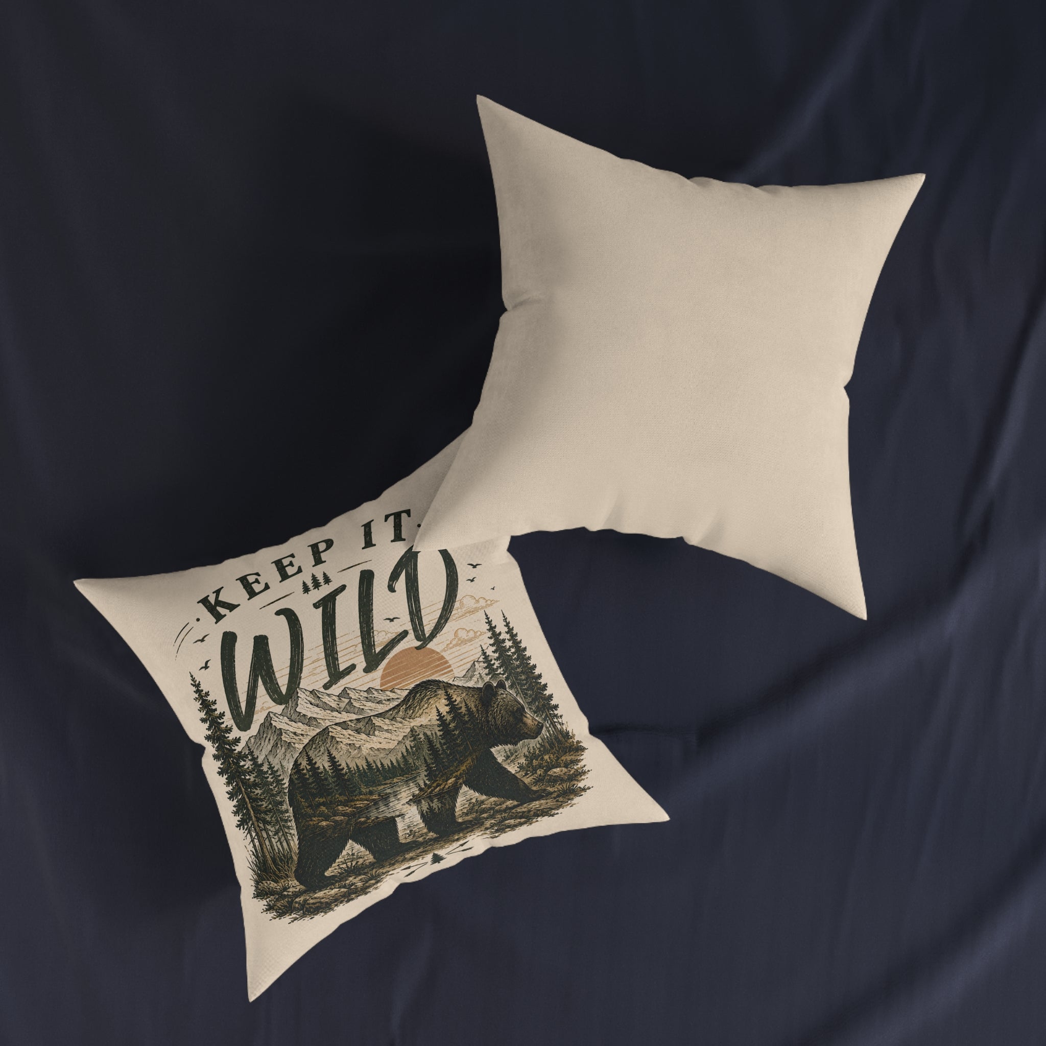 Square Cushion - Keep It Wild Bear