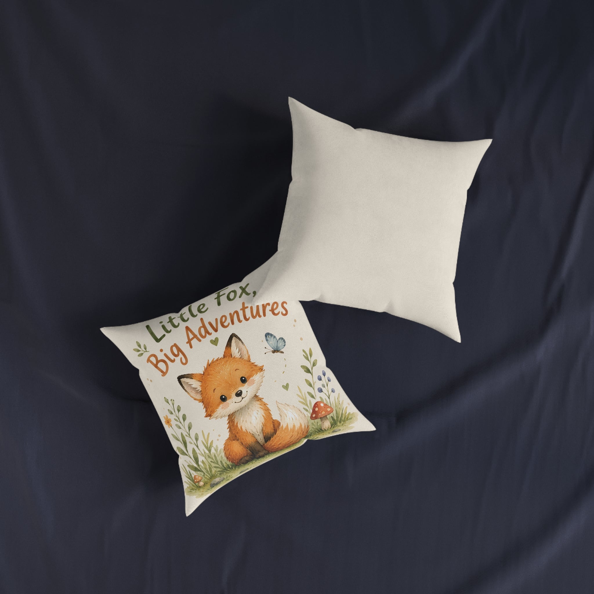 Square Cushion - Litte Fox, Big Adventures Nursery, Playroom, Themed Children Bedrooms