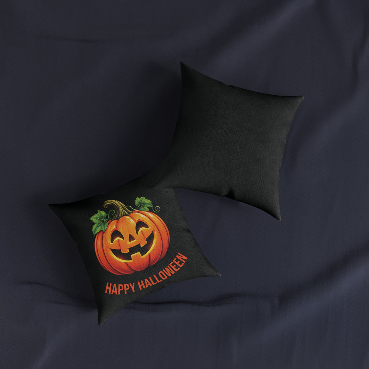 Square Cushion - Happy Halloween - Pumpkin