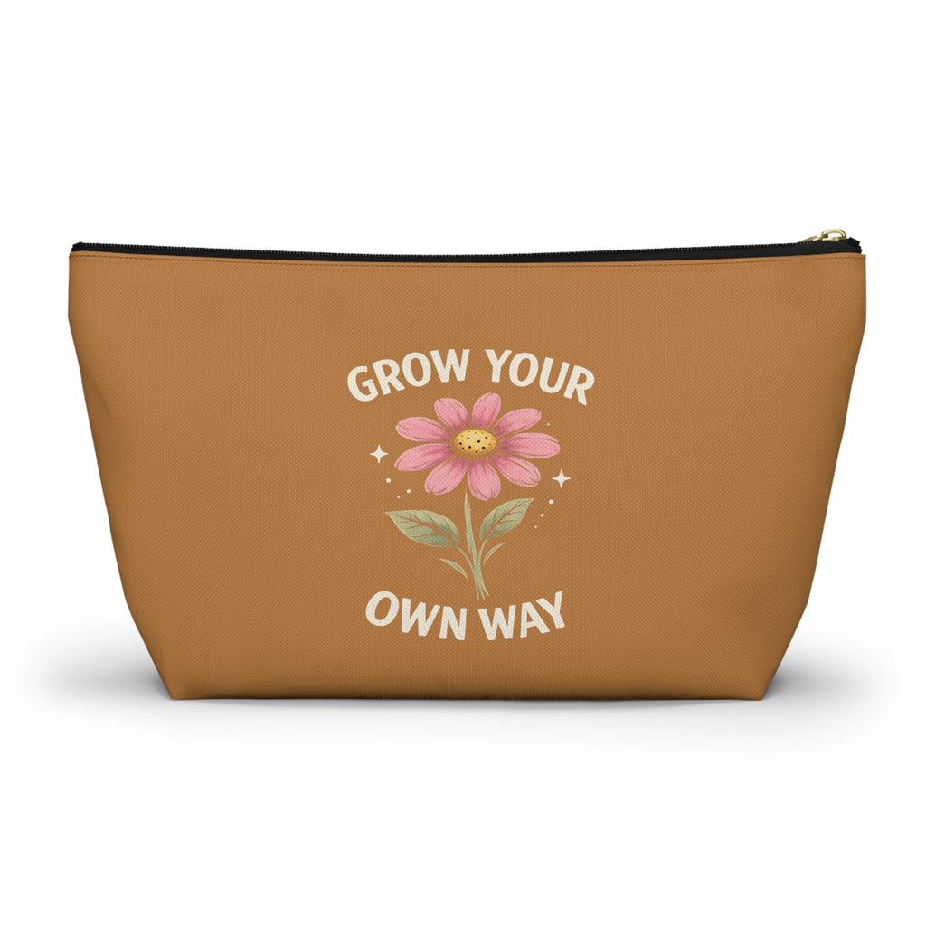 Travel Cosmetic Make-Up Bag - Grow Your Own Way - Motivational Design