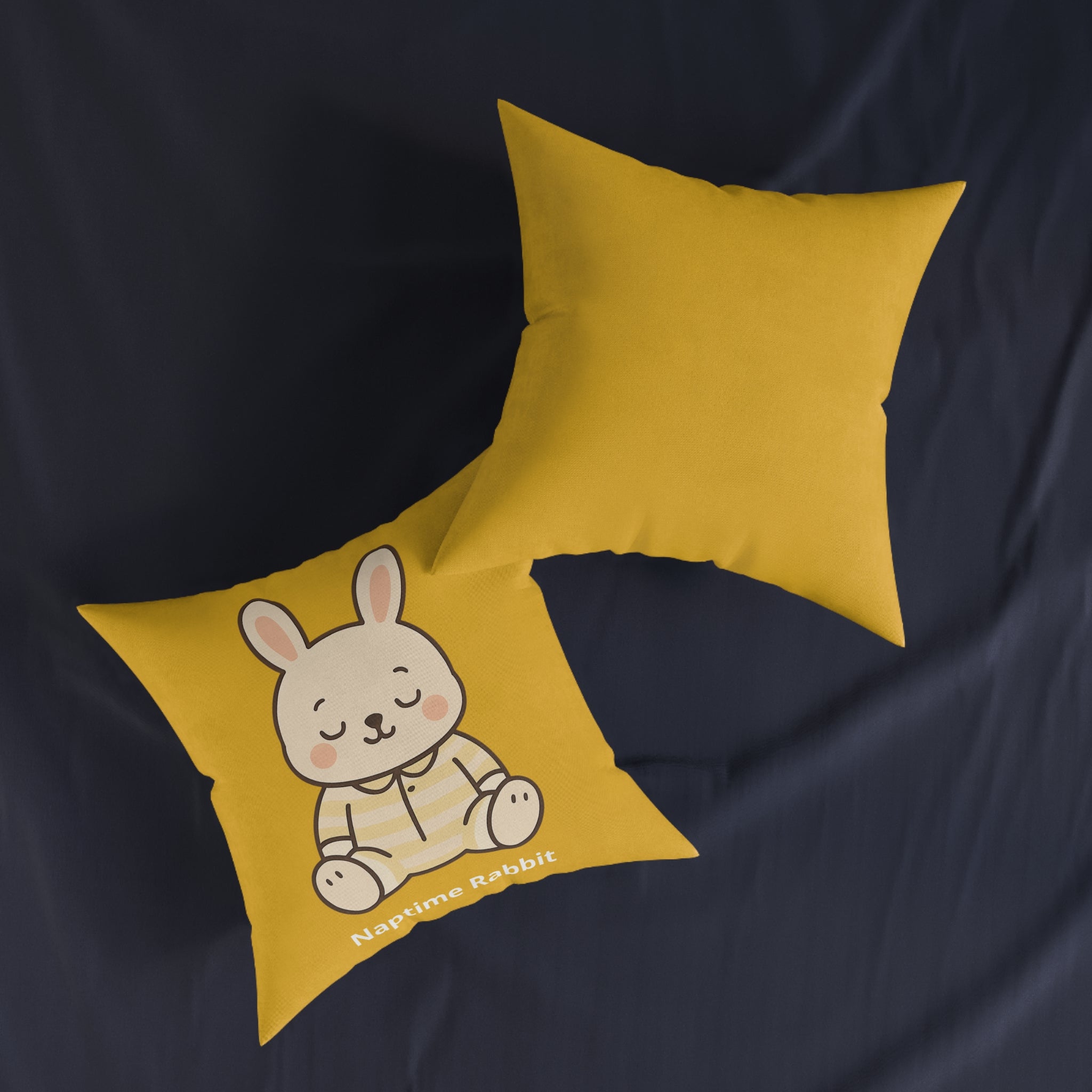 Square Cushion – Naptime Rabbit | The Woodland Dreamers