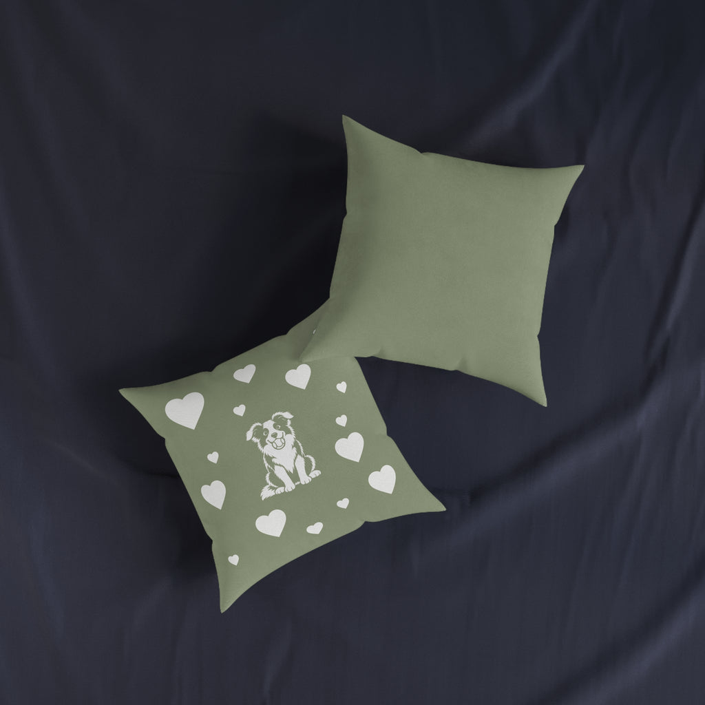 Square Cushion - Border Collie Ball Fun