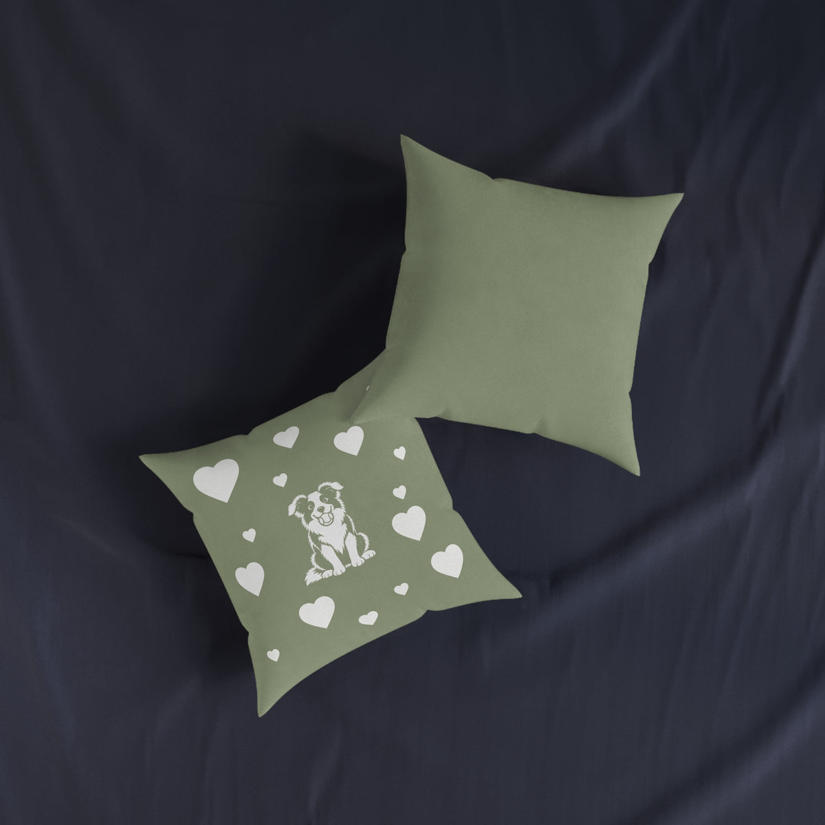 Square Cushion - Border Collie Ball Fun