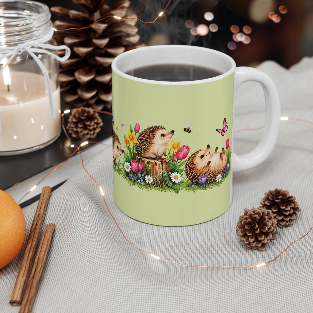 Ceramic Mug - Hedgehog Spring Fun
