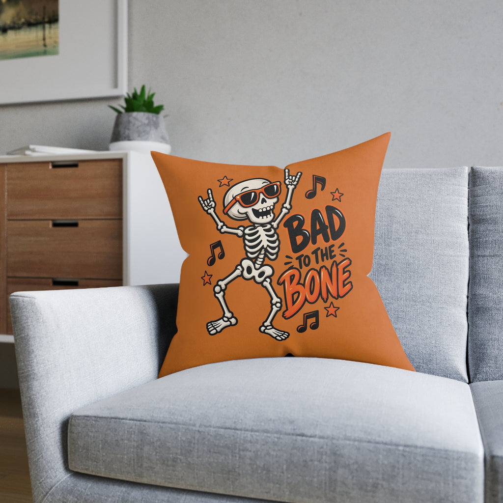 Square Cushion - Bad To The Bone - Halloween