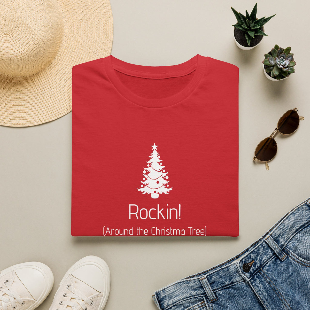 Unisex T-Shirt – Rockin! (Around the Christmas Tree) | Christmas