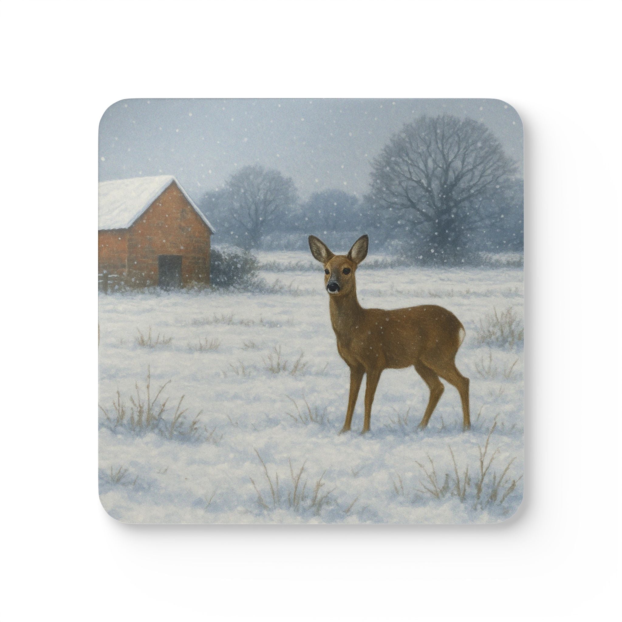 Coaster Set with Deer Design