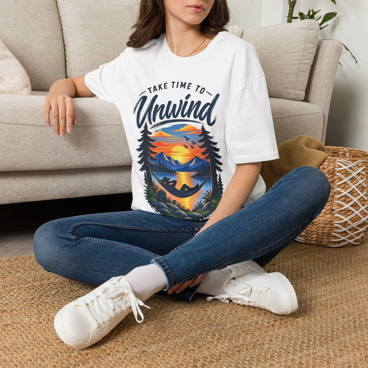 Unisex T-Shirt – Take Time to Unwind | Relaxed Lifestyle T-Shirt