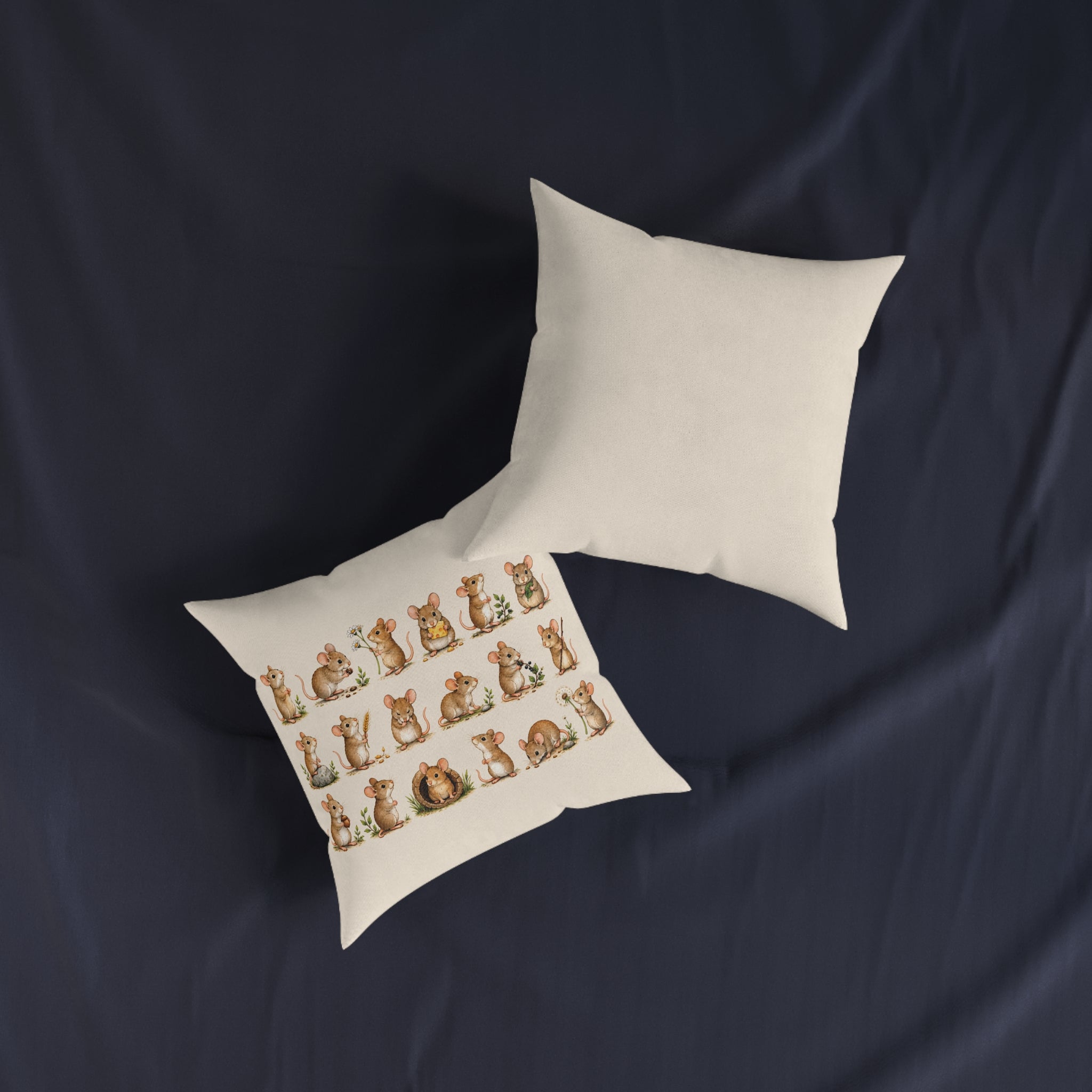 Square Cushion - Mouse - Woodland