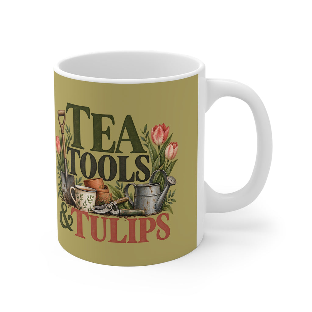 Ceramic Mug - Tea, Tools & Tulips