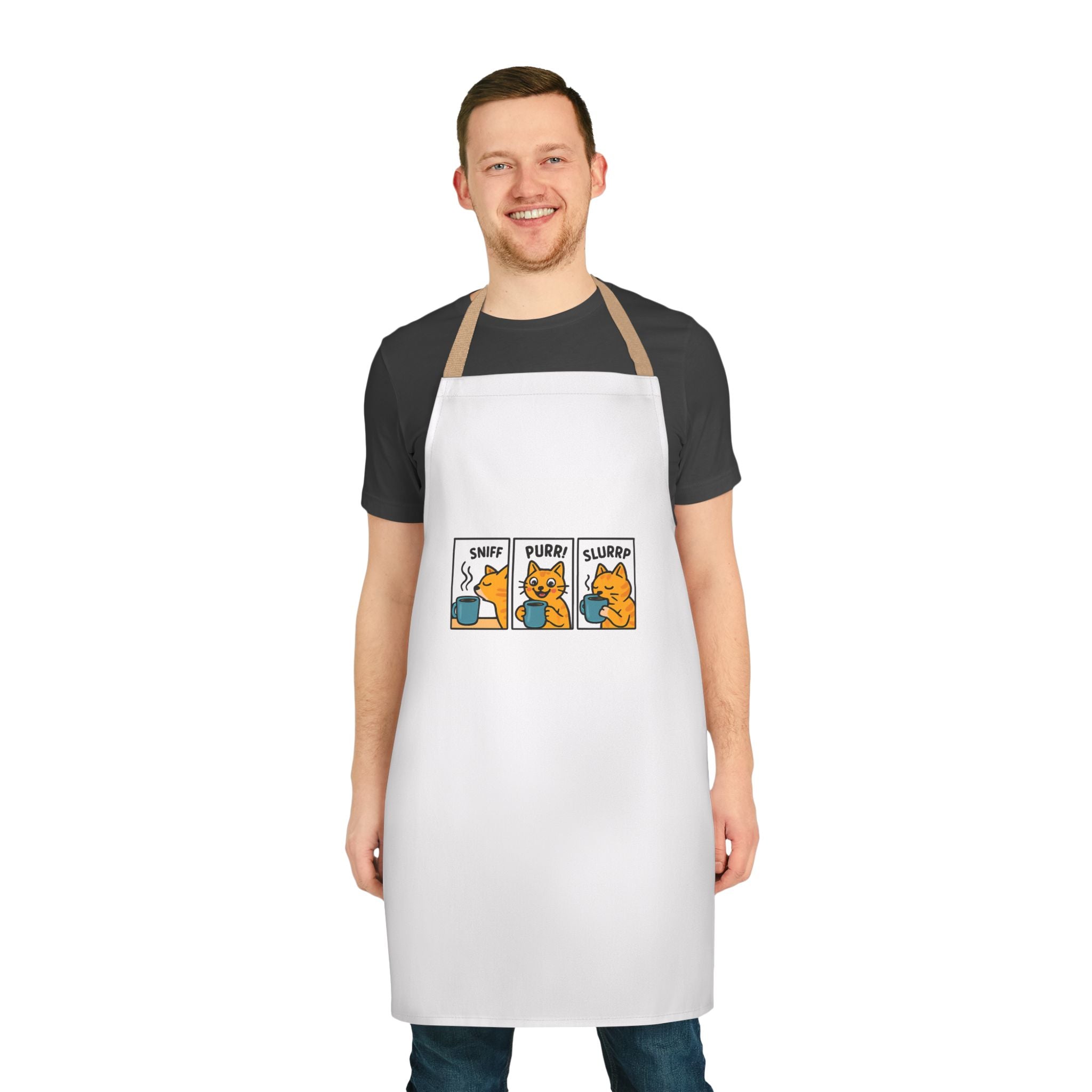 Kitchen Apron - Coffee Cat - Motivational Design