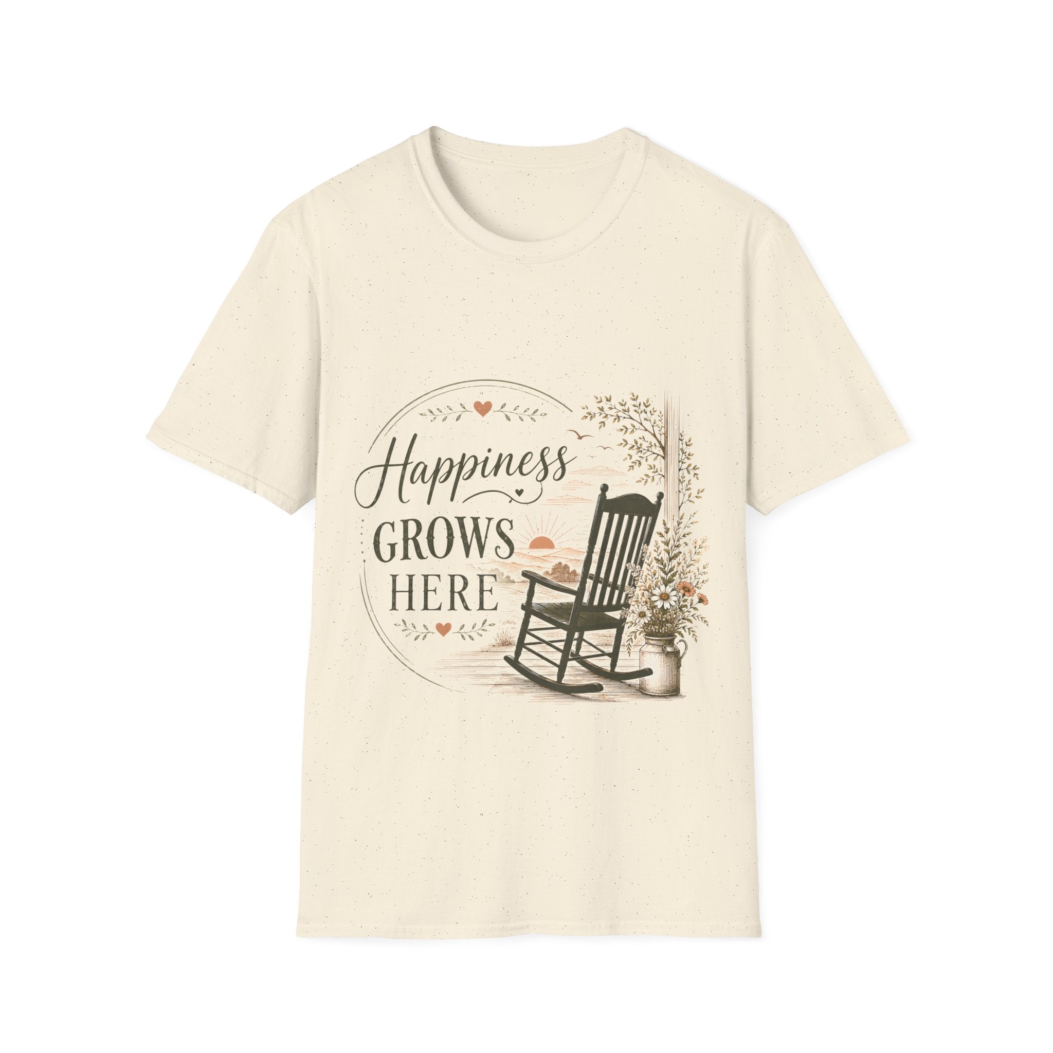 Unisex T-Shirt - Happiness Grows Here | Gardening & Nature Tee
