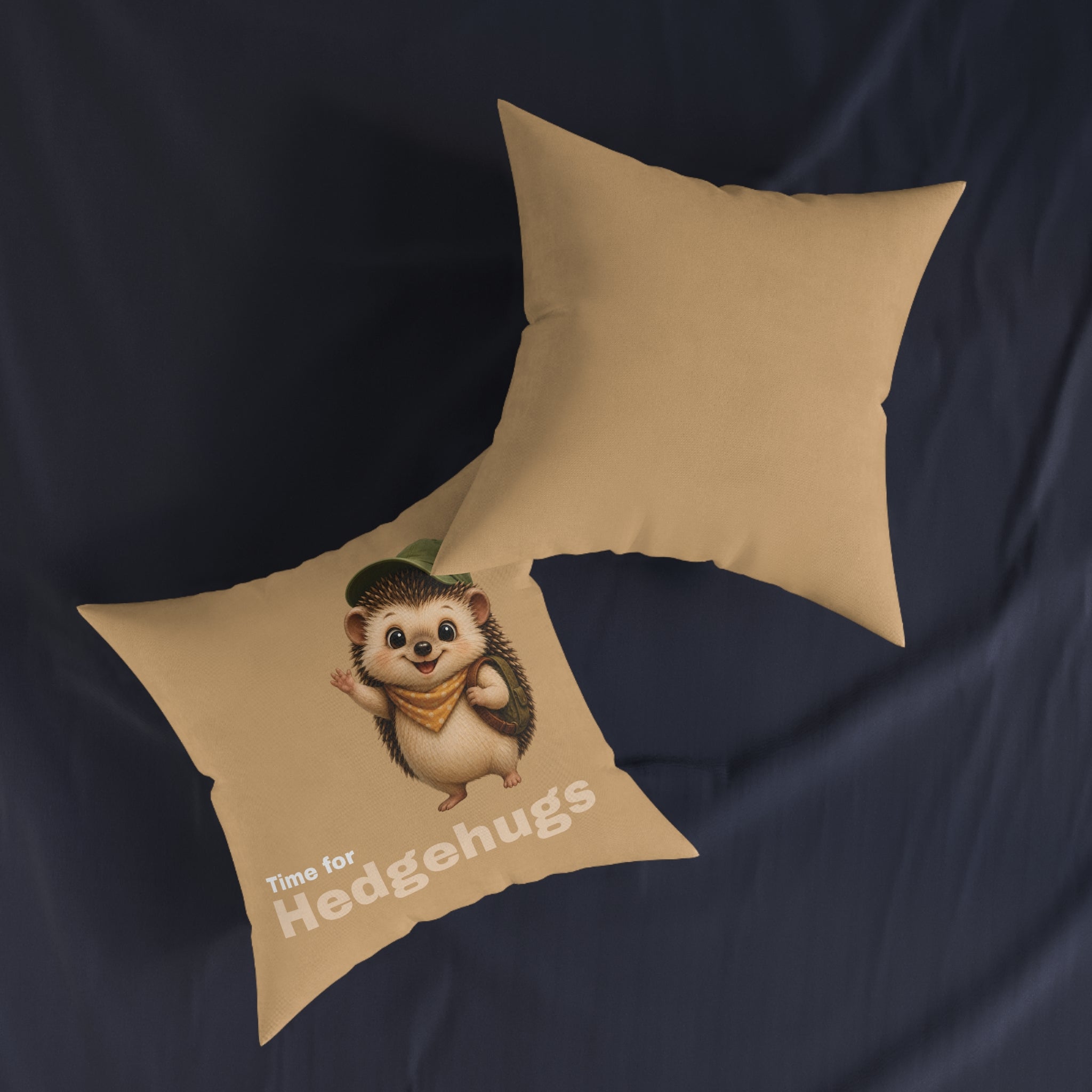 Square Cushion – Time for Hedgehugs | Hedgehog Lover Cushion