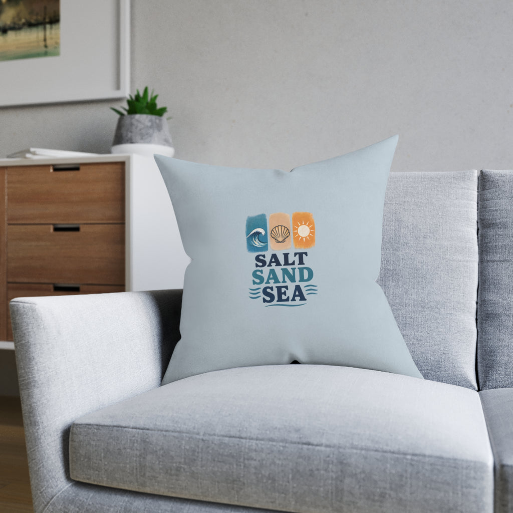 Square Cushion - Salt Sand Sea | Coastal Beach Home Decor