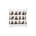 Square Cushion - Christmas Woodland Badger