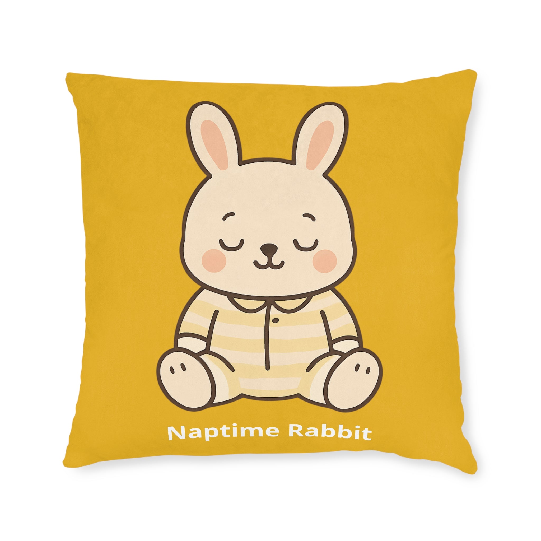 Square Cushion – Naptime Rabbit | The Woodland Dreamers