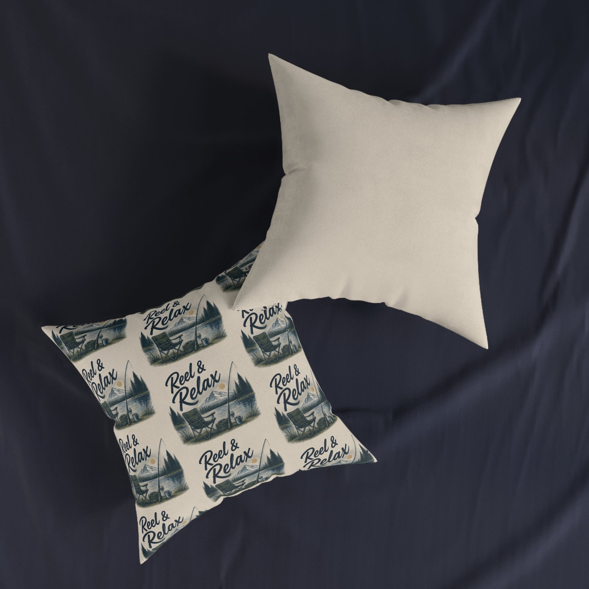 Square Cushion – Reel & Relax | Fishing Lover Cushion