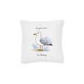 Square Cushion – Sea You Later... I'm Relaxing | Seagull Coastal Cushion