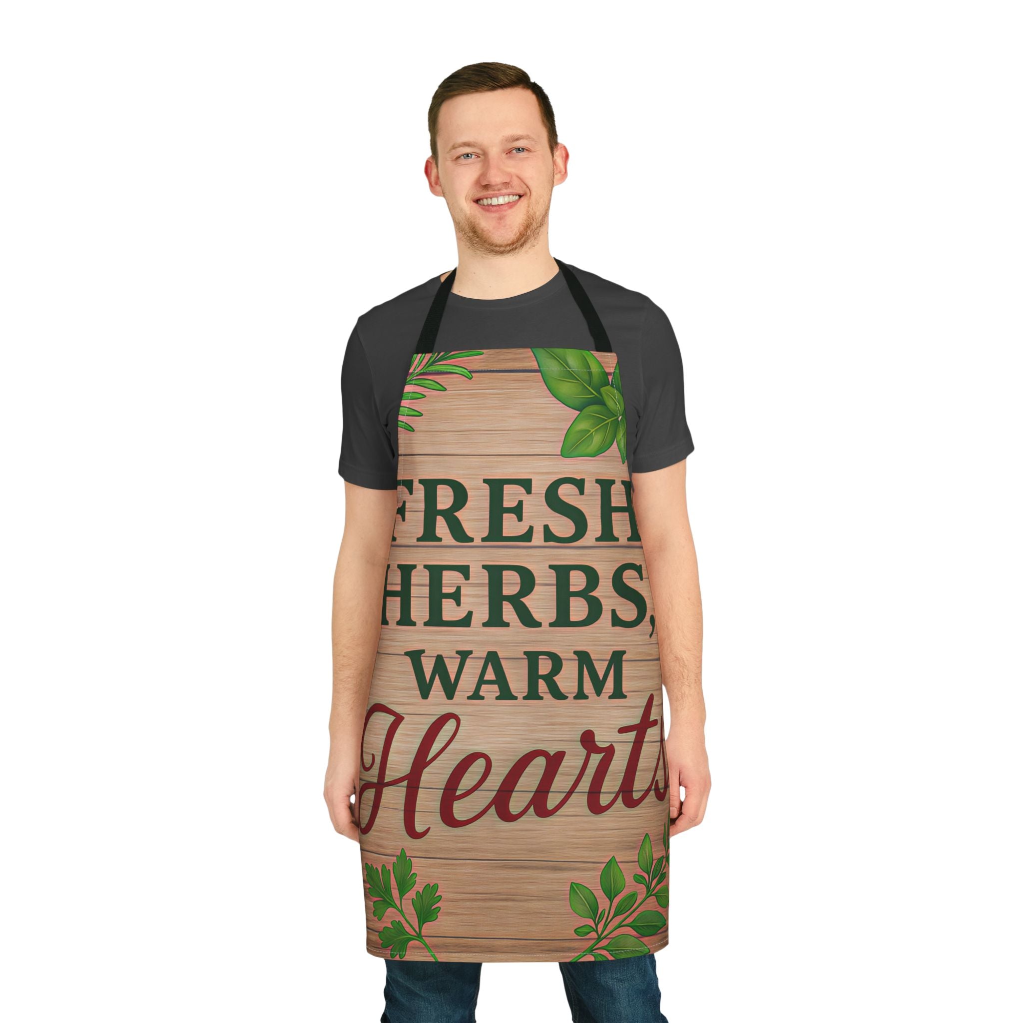 Kitchen Apron - Fresh Herbs, Warm Hearts Design