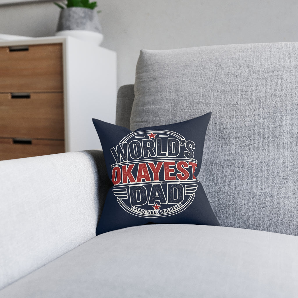 Square Cushion - World's Okayest Dad