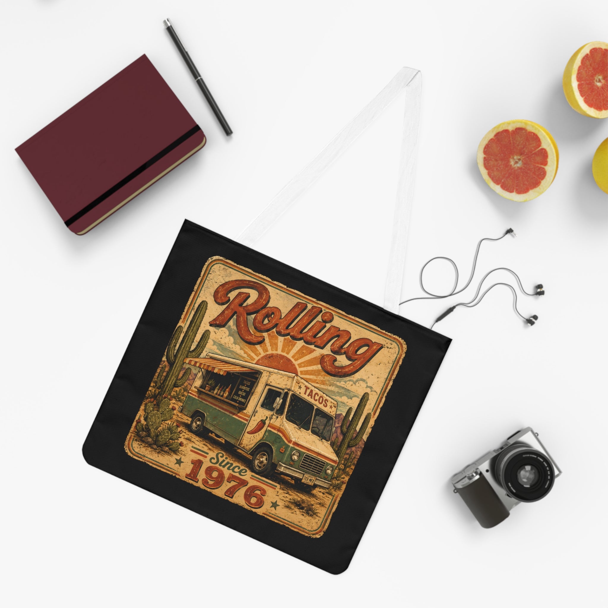 Large Beach Tote Bag – Rolling Since 1976