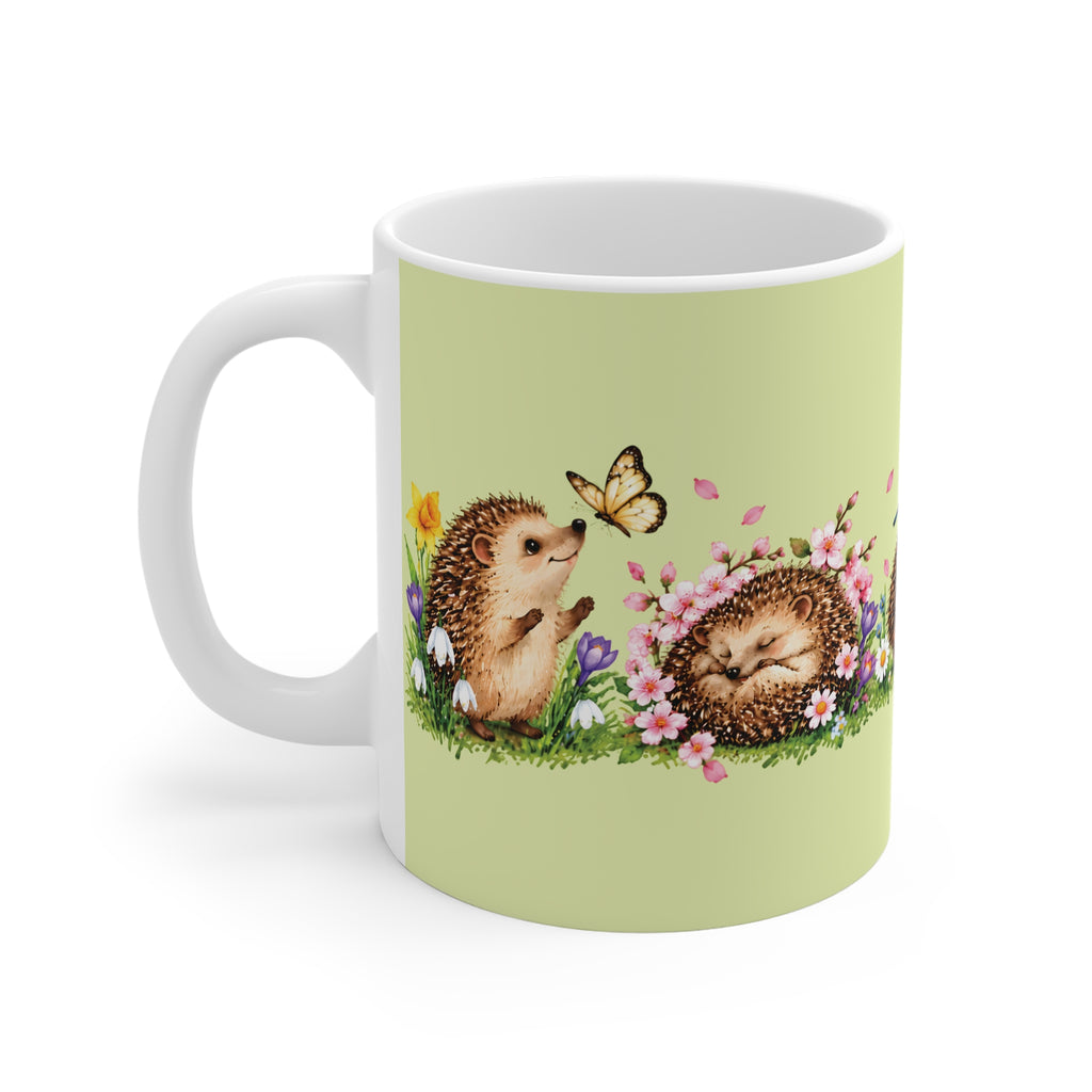 Ceramic Mug - Hedgehog Spring Fun