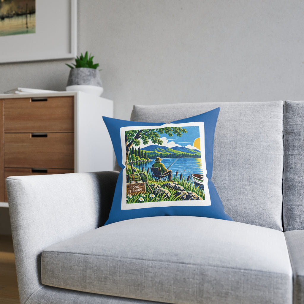 Square Cushion - Gone Fishing