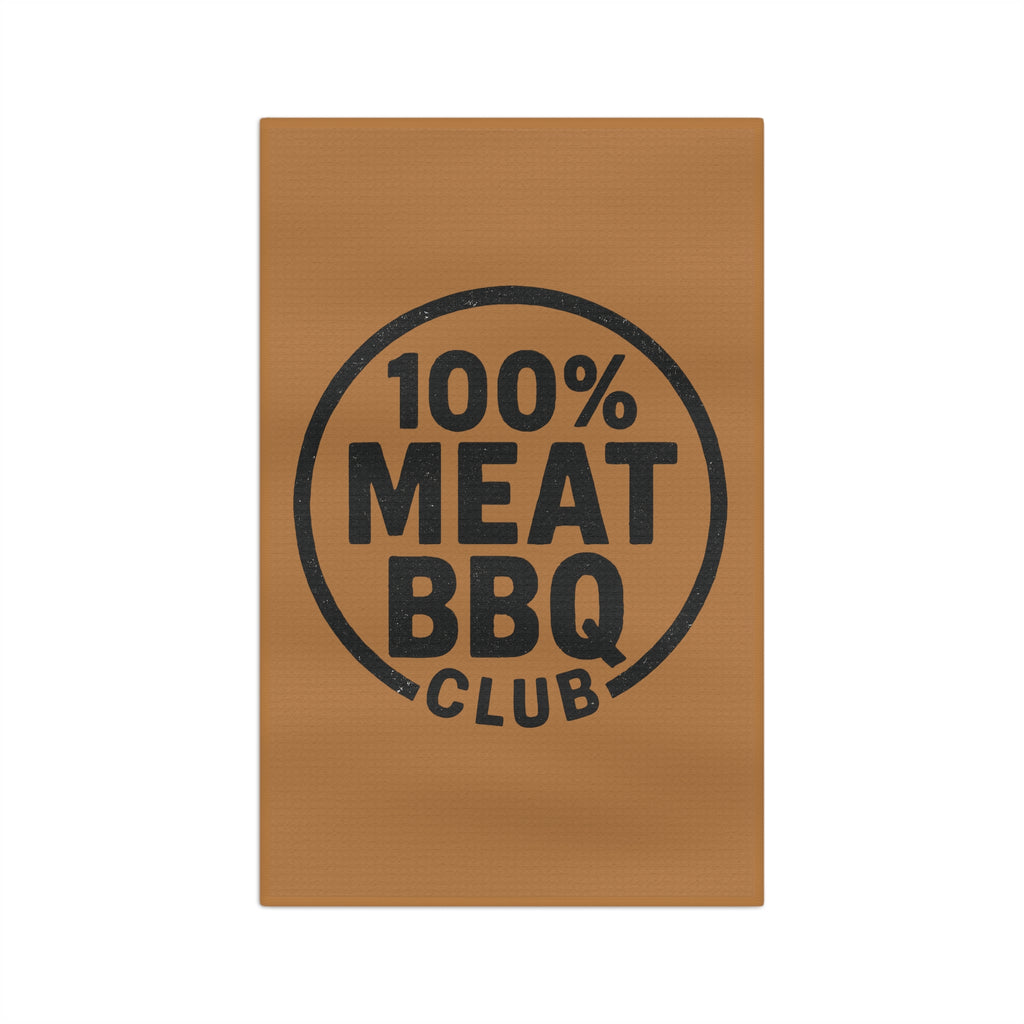 Microfiber Tea Towel - 100% Meat BBQ Club - Fun Design
