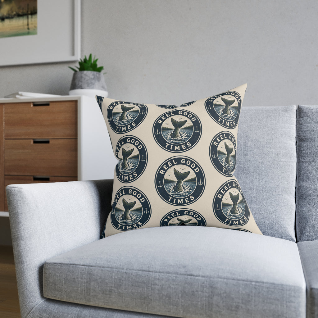 Square Cushion – Reel Good Times | Fishing & Angling Cushion