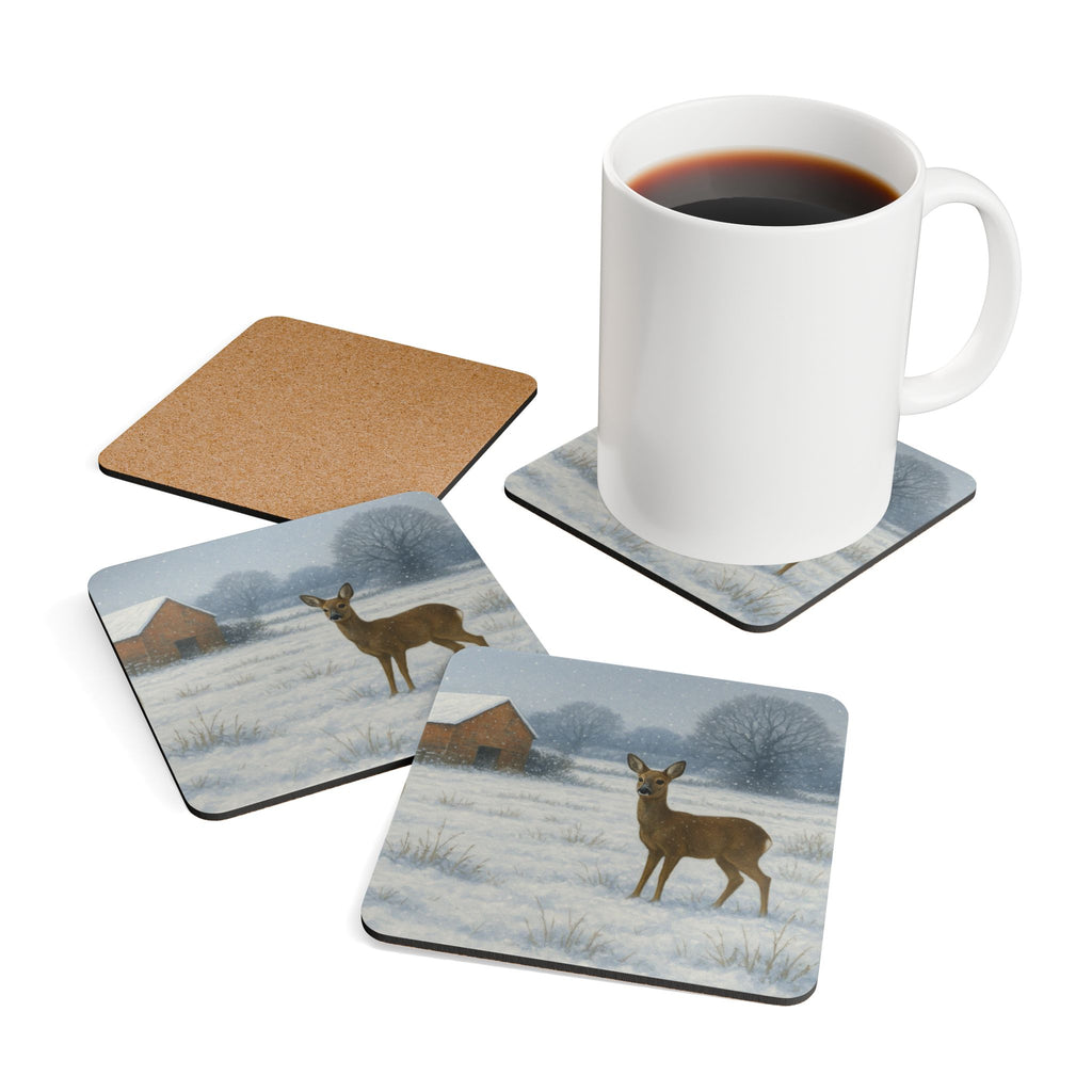 Coaster Set with Deer Design