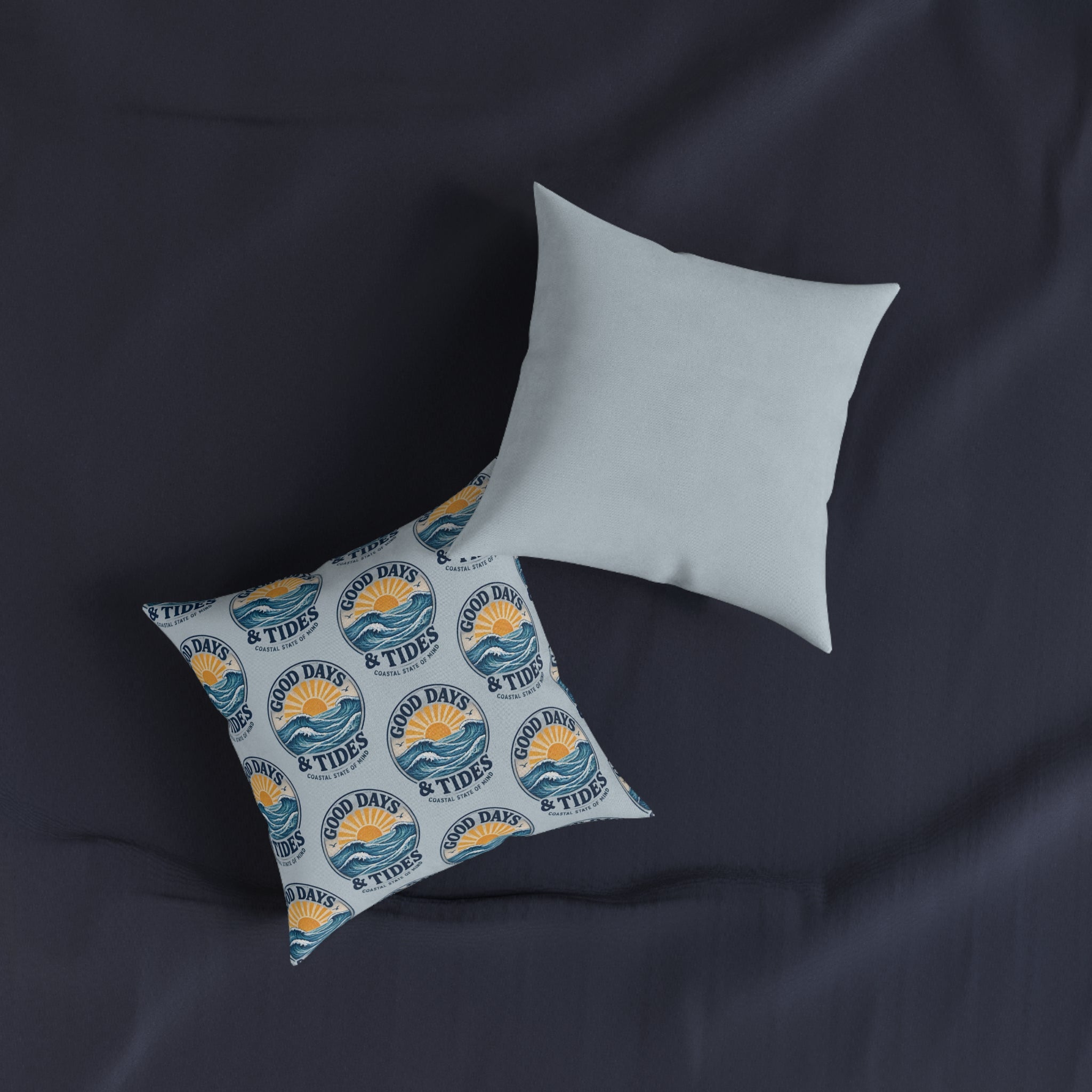 Square Cushion - Good Days & Tides | Coastal Home Decor