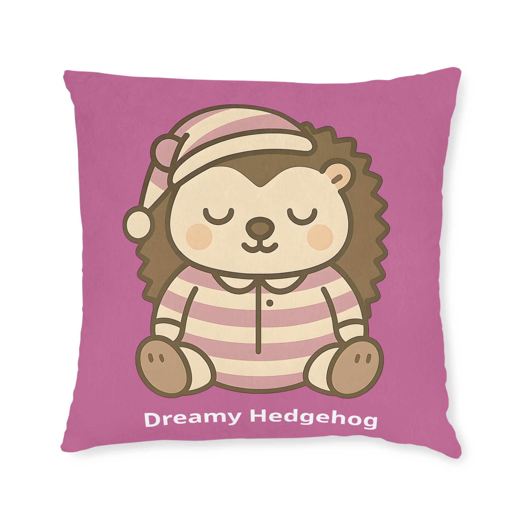 Square Cushion - Dreamy Hedgehog - The Woodland Dreamers