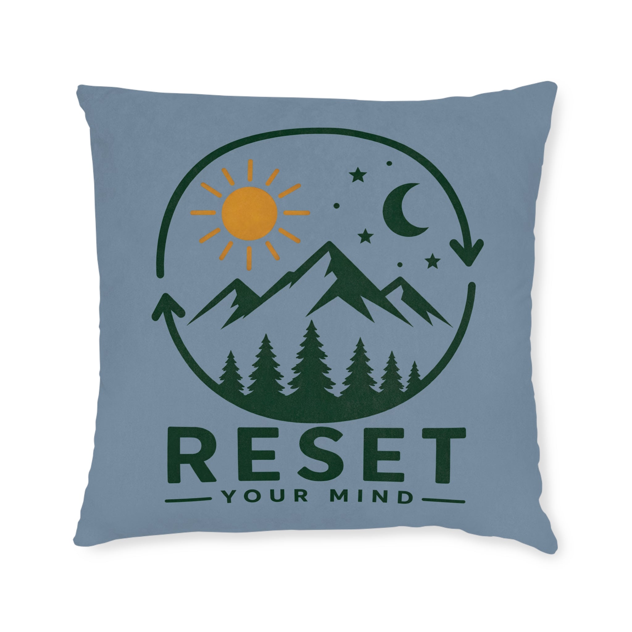 Square Cushion – Reset Your Mind | Mindful & Inspirational Home Cushion