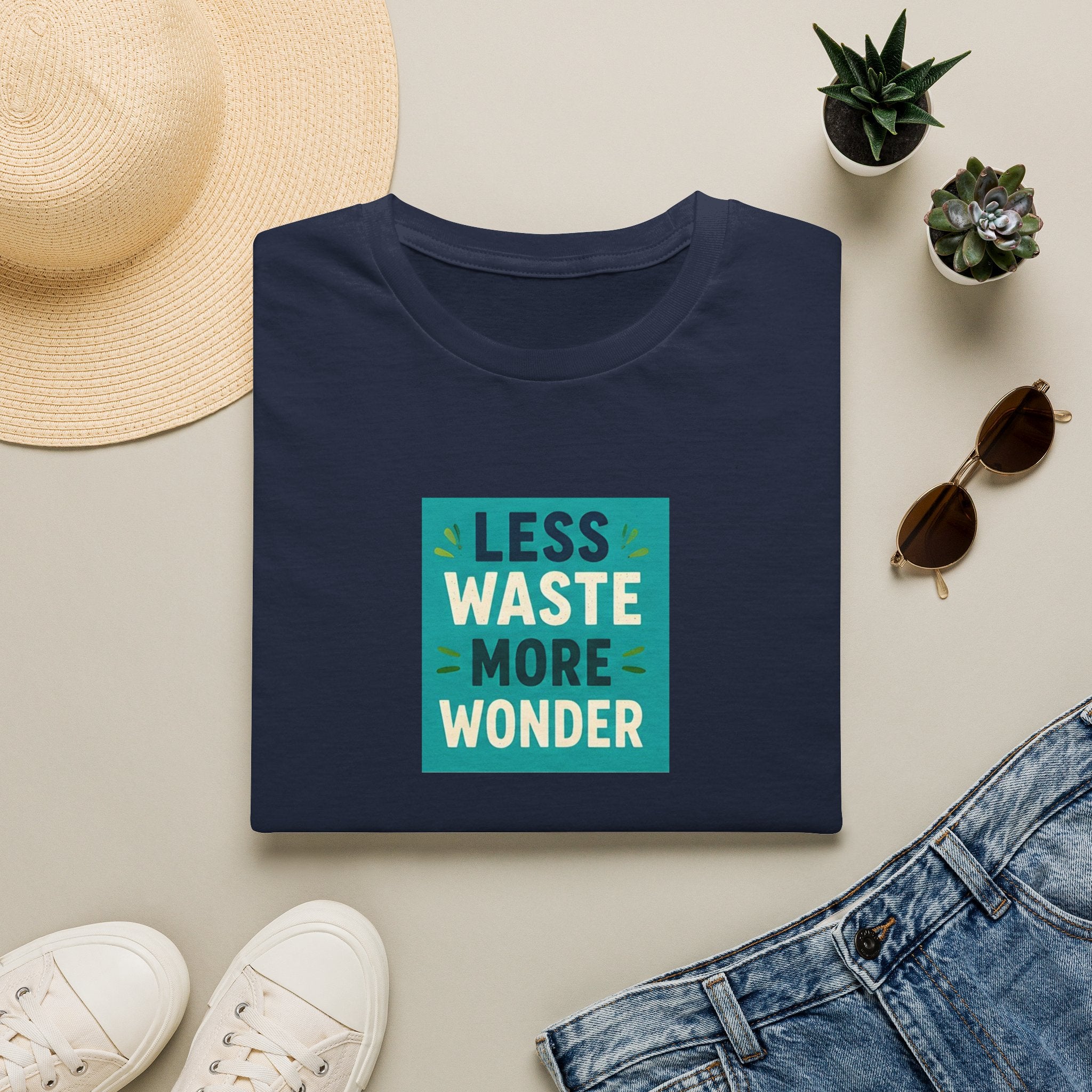 Unisex T-Shirt – Less Waste More Wonder | Sustainable Nature Tee