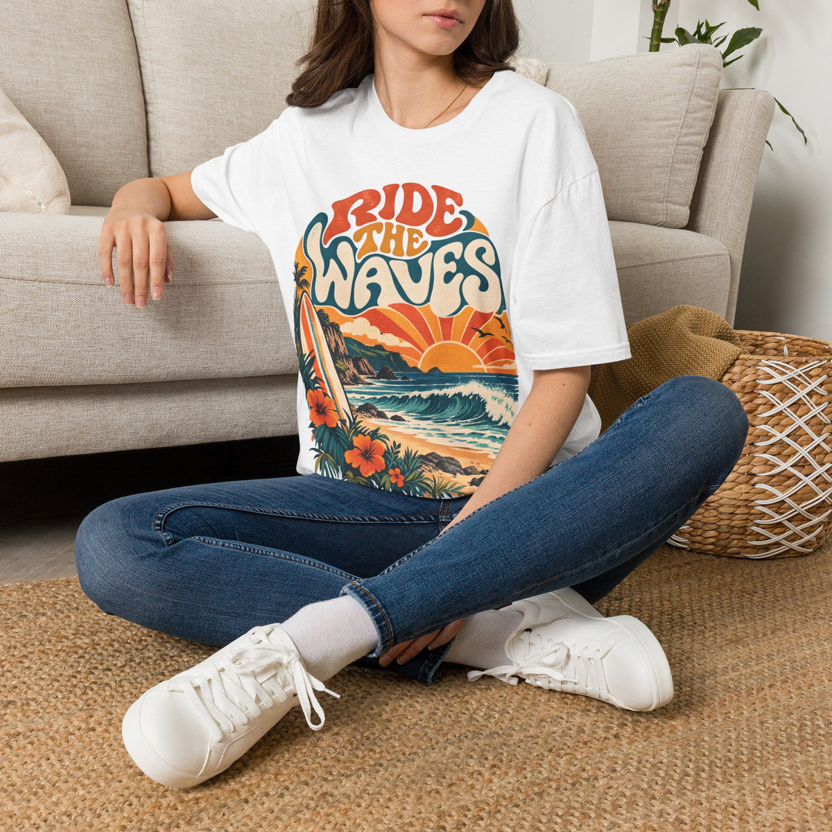 Unisex T-Shirt – Ride the Waves | Coastal Lifestyle T-Shirt